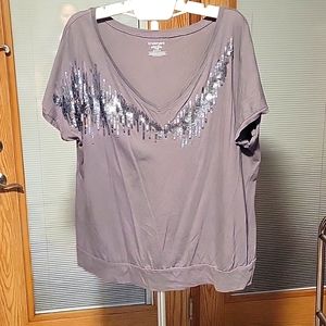 Plus size Lane Bryant sequences blouse